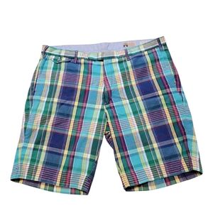 Polo Ralph‎ Lauren India Madras Plaid Mens Preppy Colorful Shorts Size 38 VTG